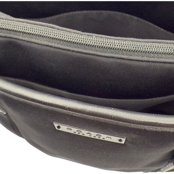 Vintage Coach Neo Collection Tote Handbag Black Neoprene/Leather Style 6206 - Picture 5 of 8